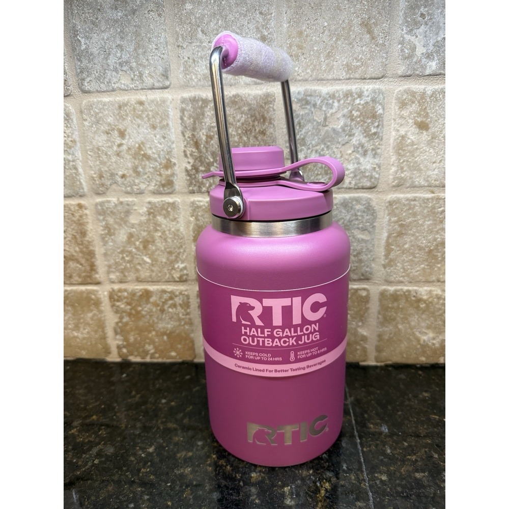 Rtic Half Gallon Outback Jug Ceramic Lined Orchid Pink NEW With Tags